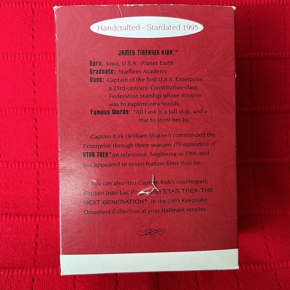 Hallmark 1995 James T Kirk ornament - Picture 5 of 6